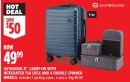OUTBOUND 21˝ CARRY-ON WITH INTEGRATED TSA LOCK AND 4 DOUBLE SPINNER WHEELS