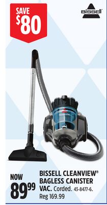 BISSELL CLEANVIEW® BAGLESS CANISTER VAC