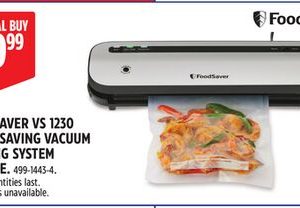 FOODSAVER VS 1230 SPACE SAVING VACUUM SEALING SYSTEM BUNDLE