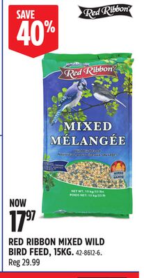 RED RIBBON MIXED WILD BIRD FEED, 15KG.