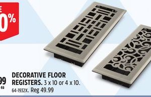 DECORATIVE FLOOR REGISTERS