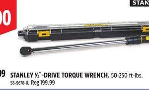 STANLEY 1⁄2˝-DRIVE TORQUE WRENCH