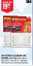3M FILTRETE ALLERGEN AIR FILTERS