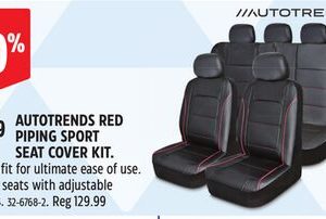 AUTOTRENDS RED PIPING SPORT SEAT COVER KIT