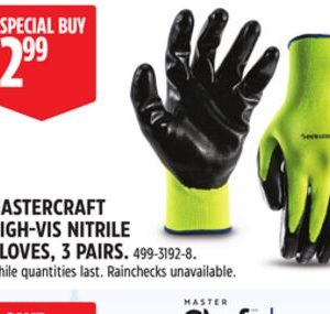 MASTERCRAFT HIGH-VIS NITRILE GLOVES