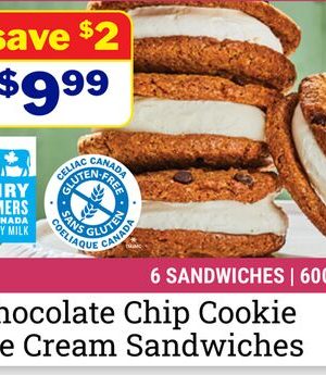 Chocolate Chip Cookie Ice Cream Sandwiches