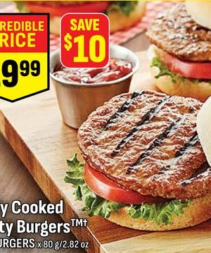 Fully Cooked Tasty BurgersTM†