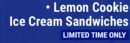 Lemon Cookie Ice Cream Sandwiches