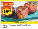 Bacon Wrapped Beef Top Sirloin Steaks