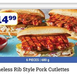 Boneless Rib Style Pork Cutlettes