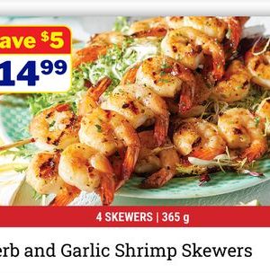Herb and Garlic Shrimp Skewers