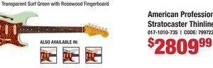 American Professional II Stratocaster Thinline