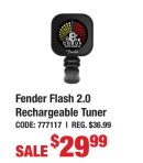 Fender Flash 2.0 Rechargeable Tuner