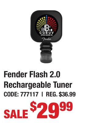 Fender Flash 2.0 Rechargeable Tuner