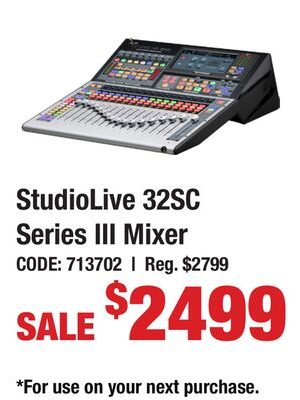 StudioLive 32SC Series III Mixer