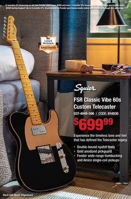 FSR Classic Vibe 60s Custom Telecaster