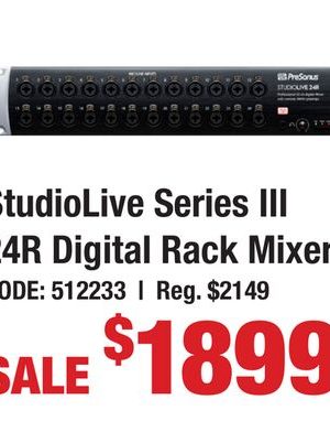 StudioLive Series III 24R Digital Rack Mixer