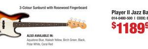 Player II Jazz Bass