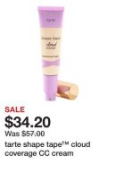 tarte shape tape™ cloud coverage CC cream