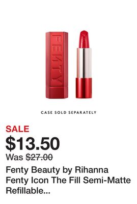 Fenty Beauty by Rihanna Fenty Icon The Fill Semi-Matte Refillable Lipstick