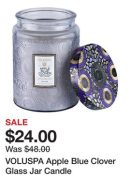 VOLUSPA Apple Blue Clover Glass Jar Candle