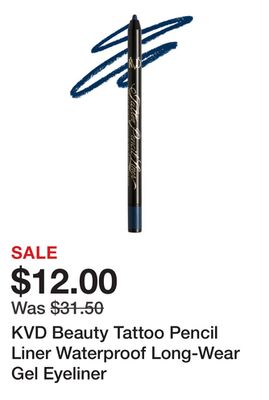 KVD Beauty Tattoo Pencil Liner Waterproof Long-Wear Gel Eyeliner