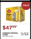 SLEEMAN ORIGINAL LAGER