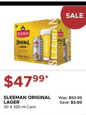 SLEEMAN ORIGINAL LAGER