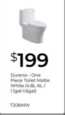 Dureno - One Piece Toilet Matte White