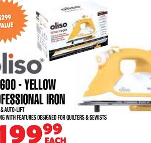TG1600 - YELLOW PROFESSIONAL IRON
