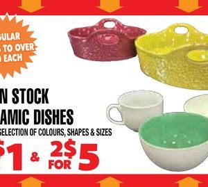 OPEN STOCK CERAMIC DISHES
