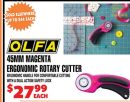 45MM MAGENTA ERGONOMIC ROTARY CUTTER
