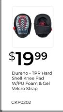 Dureno - TPR Hard Shell Knee Pad W/PU Foam & Gel Velcro Strap