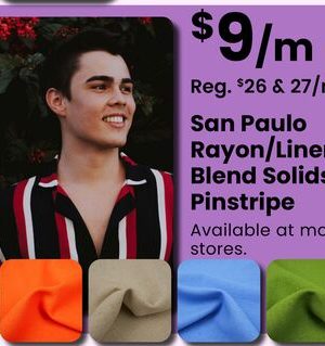 San Paulo Rayon/Linen Blend Solids & Pinstripe