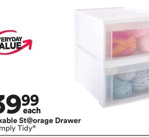 Stackable Storage Drawer by Simply Tidy