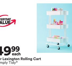 3-Tier Lexington Rolling Cart by Simply Tidy®