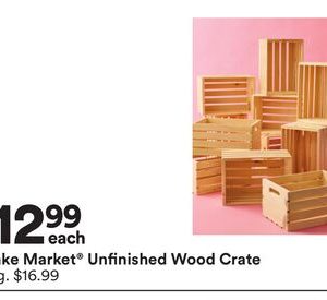 Make Market® Unfinished Wood Crate