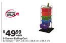 5-Drawer Rolling Cart by Simply Tidy