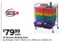 12-Drawer Rolling Cart