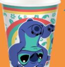 Stitch Paper Disposable Cups, Multi-Colour, 9-oz, 8-pk, for Birthday Party