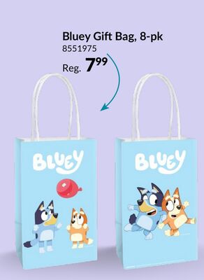 Bluey Gift Bag, 8-pk