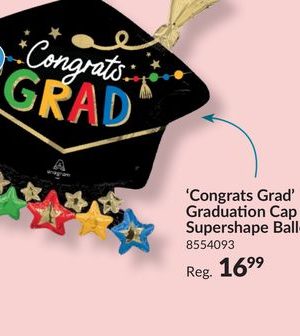 Graduation Party Grad Cap Supershape Balloon