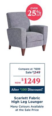 Scarlett Fabric High Leg Lounger
