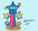 Congrats Star Bursts Mid-Size Airloonz Balloon Decoration for Graduation/Celebration Parties