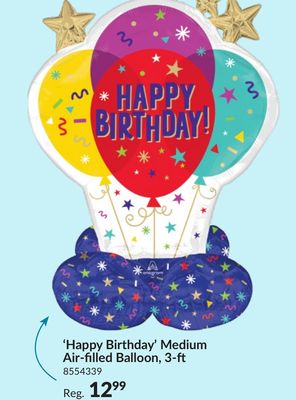 Happy Birthday Mid-Size Airloonz Balloon Decoration for Birthday Parties/Celebrations