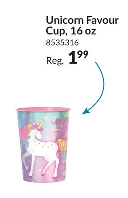 Unicorn Plastic Reusable Favour Cup, Blue/Pink, 16-oz, for Birthday Party