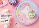 Unicorn Round Paper Disposable Lunch Plates, Pink/Purple, 9-in, 8-pk, for Birthday Party