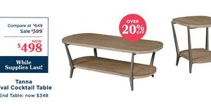 Tanna Oval Cocktail Table