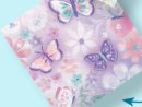 Flutter Butterfly Square Paper Disposable Beverage Napkins, Purple, 5-in, 16-pk, 2-ply, for Birthday Party