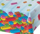 Block Bash Rectangle Paper Disposable Table Cover, Multi-Colour, 54x96-in, for Birthday Party